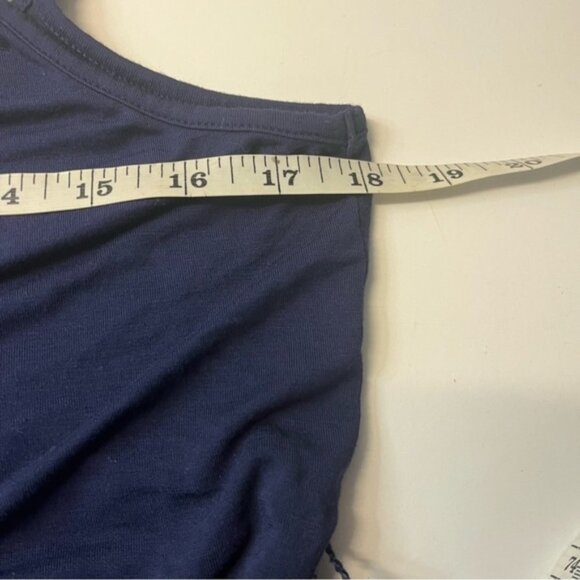 GAP Cami Wrap Dress Navy Jersey Spaghetti Strap, size L - Picture 14 of 15